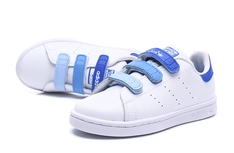 Kids Adidas Originals X Stan Smith Comfort Closure Cloud White Collegiate Blue