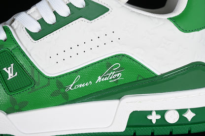 Louis Vuitton Trainer Low #54 Signature White Green