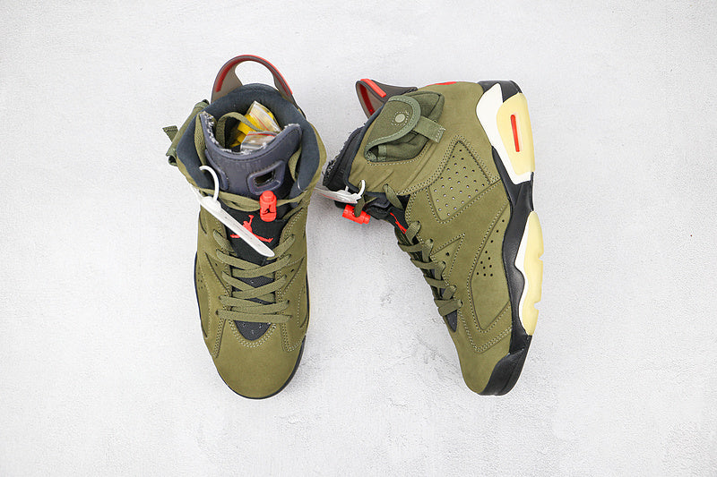 Air Jordan Retro 6 X Travis Scott Medium Olive/Black