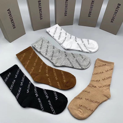 Balenciaga High Socks 5 Pack