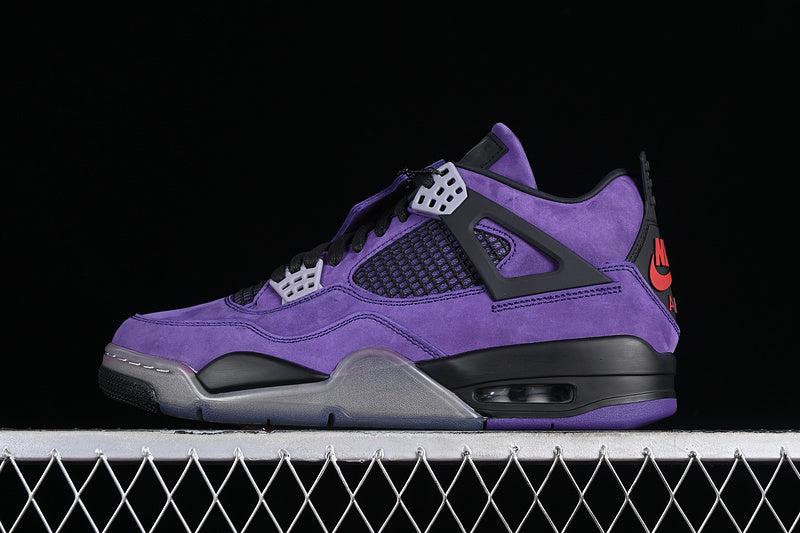 Air Jordan Retro 4 X Travis Scott Purple Family & Friends