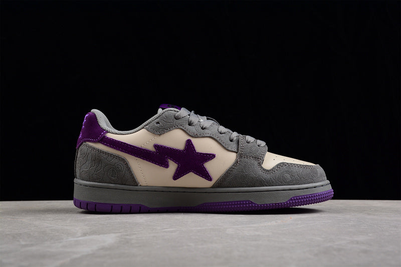 A BATHING APE® Sk8 Court Sta 'Mist Grey Royal Purple'