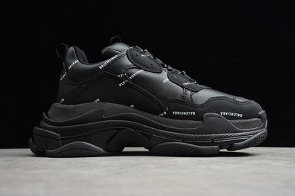 Balenciaga Triple S Black Logo White