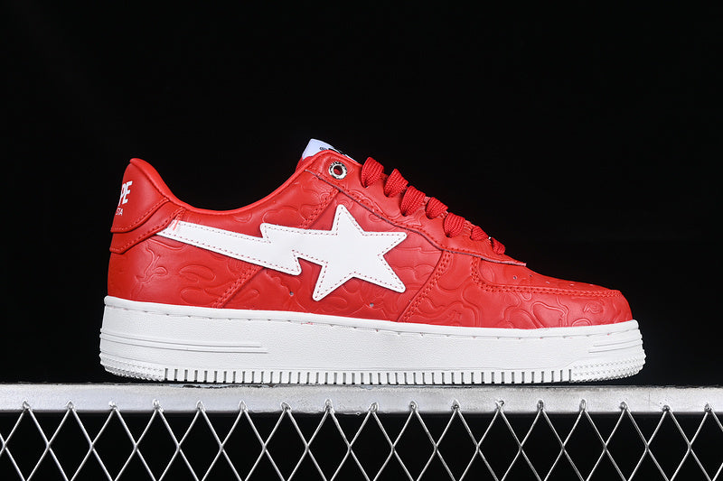 BAPE Bapesta #3 'Line White-Camo Red'