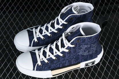 Dior B23 High Top Bee Embroidery Blue