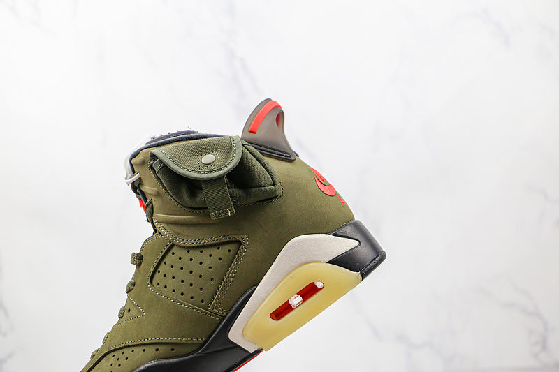 Air Jordan Retro 6 X Travis Scott Medium Olive/Black