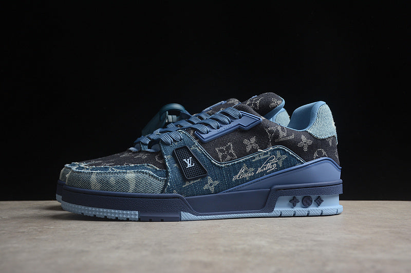 Louis Vuitton Trainer Monogram Black-Blue Denim