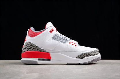 Air Jordan Retro 3 Fired Red White/Black-Grey