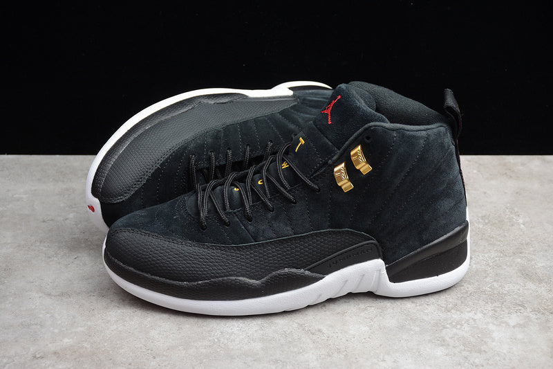 Air Jordan Retro 12 Reverse Taxi Black-White