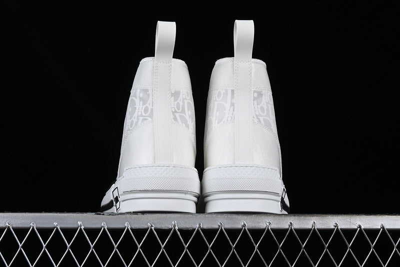 Dior Oblique Canvas B23 High-Top Sneaker White