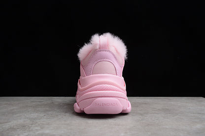 Balenciaga Triple S 'Faux Fur-Pink'