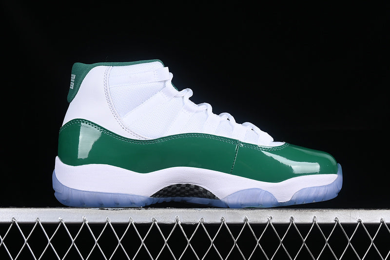 Jordan 11 green and shops white