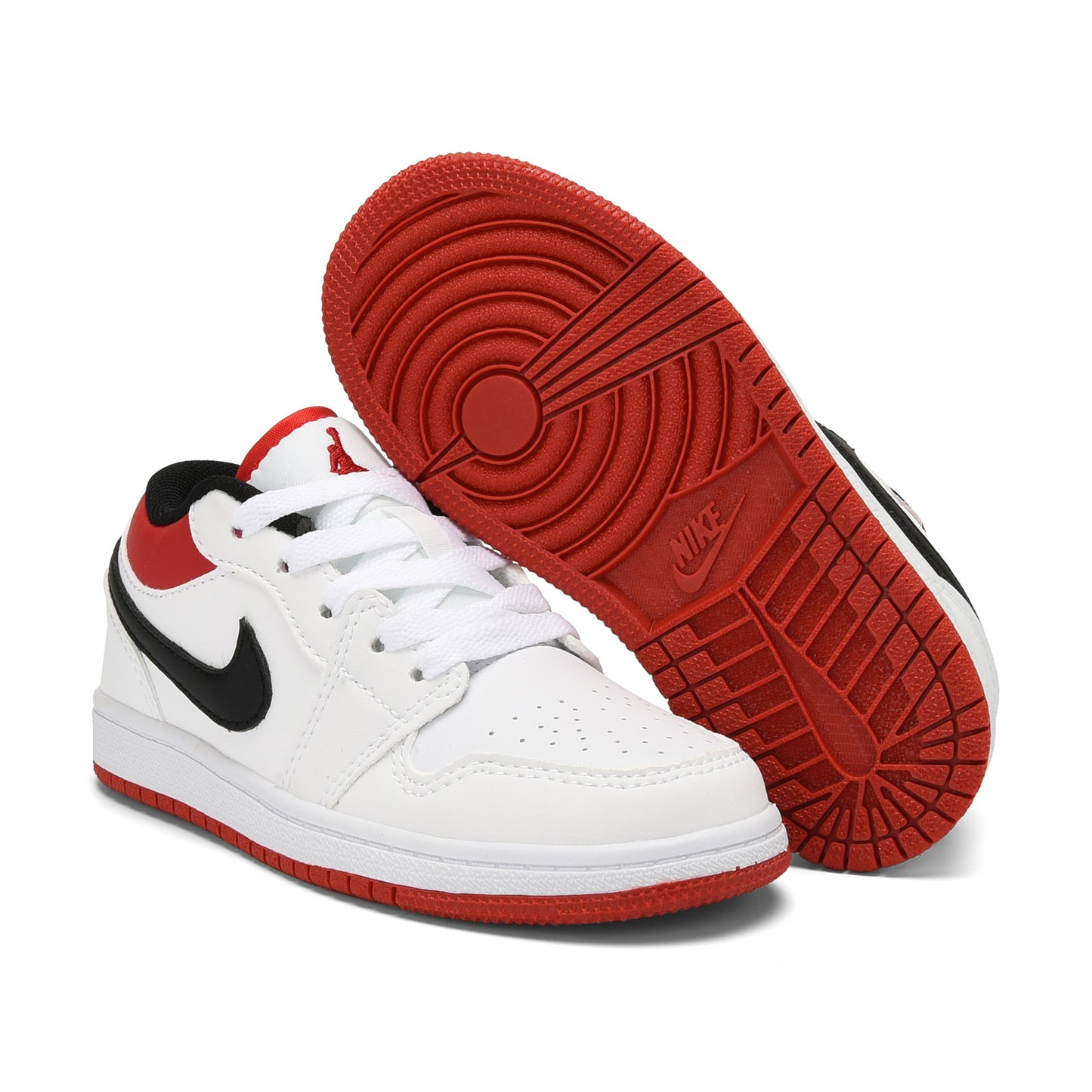 Kids Air Jordan 1 Low 'White Black University Red'