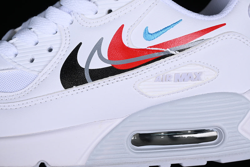 Air Max 90 White/Red-Black-Grey