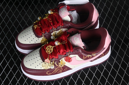 Air Force One Low  Wedding Sail/Night Maroon/Medium Soft Pink