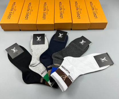 Louis Vuitton Low Socks 5 Pack