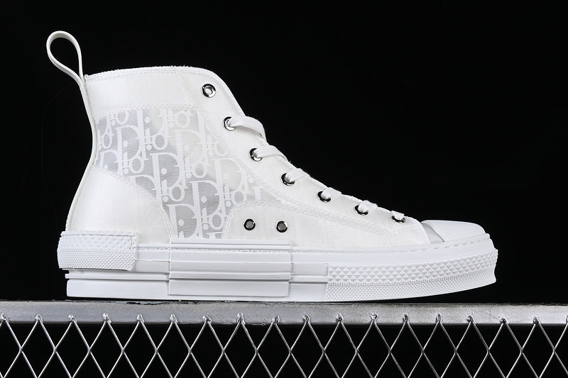 Dior Oblique Canvas B23 High-Top Sneaker White