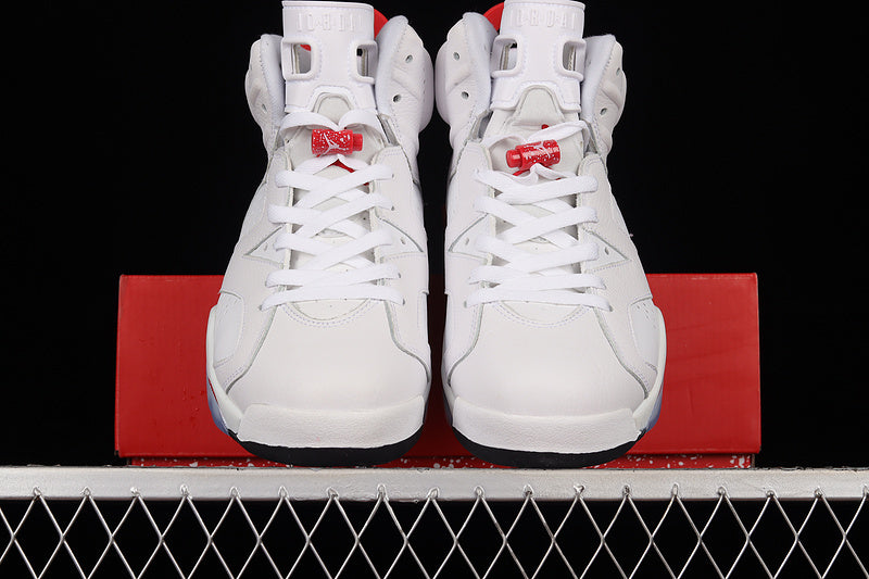 Air Jordan Retro 6 White-Red