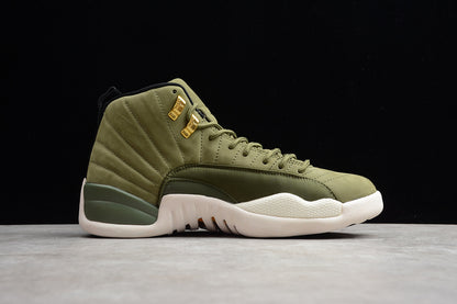 Air Jordan Retro 12 Chris Paul Class Of 2023 Olives Canvas-Black