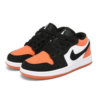 Kids Air Jordan 1 Low 'Black Orange White'