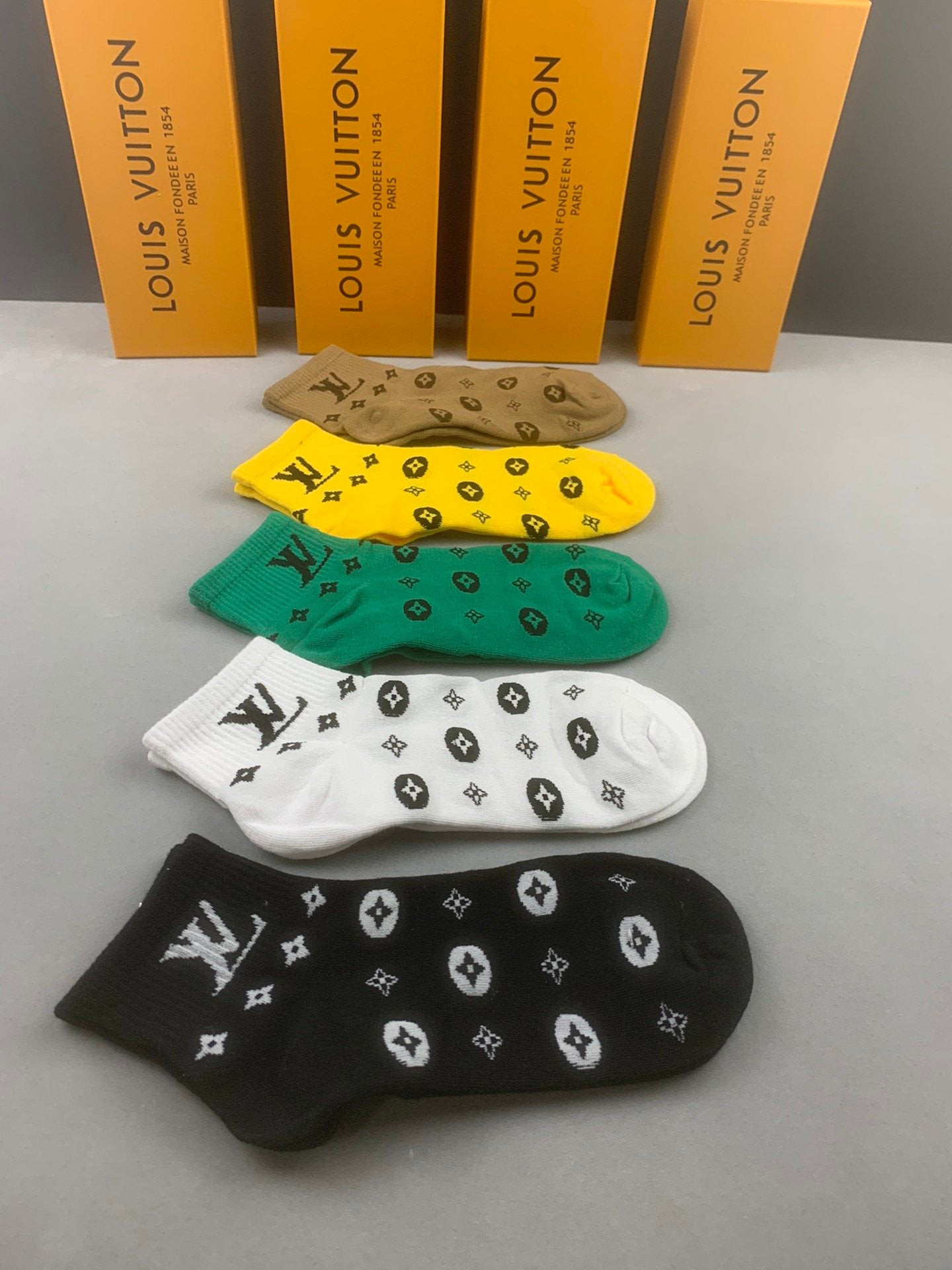 Louis Vuitton Low Socks 5 Pack