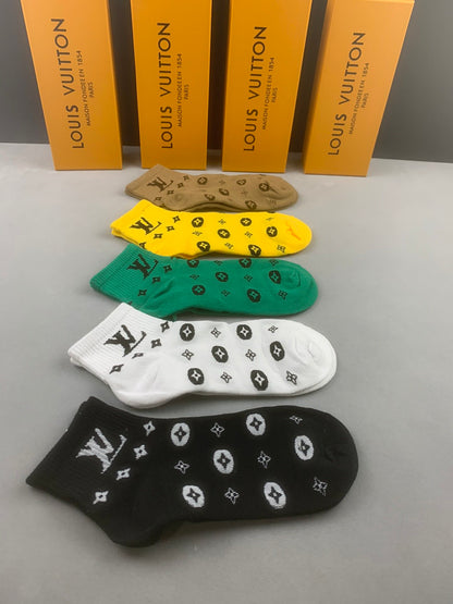 Louis Vuitton Low Socks 5 Pack