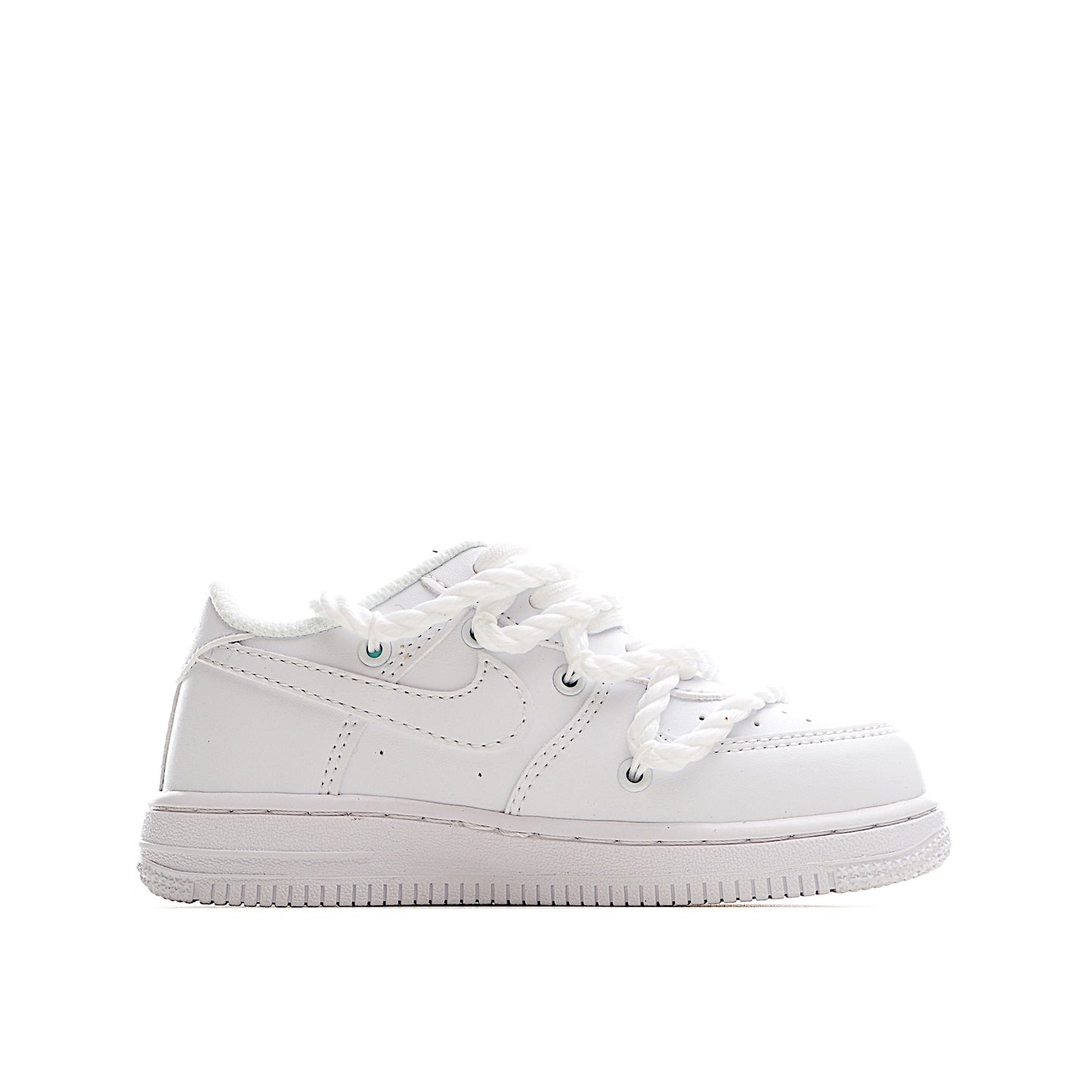 Kids Nike Air Force One White Double Laces