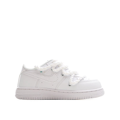 Kids Nike Air Force One White Double Laces