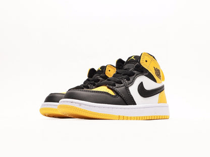 Kids Air Jordan 1 High  'Black White Yellow'