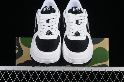 BAPE Bapesta #6 'Patent Leather Pack White-Black'