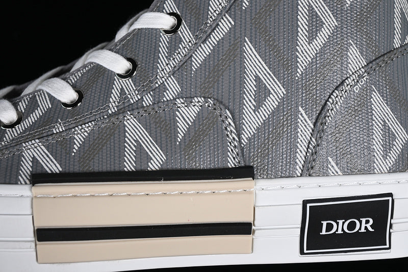 Dior B23 High Top Bee Embroidery Grey