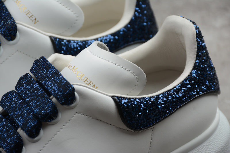 Alexander McQueen Oversized White-Blue Glitter