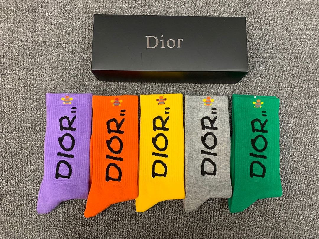 Christian Dior High Socks 5 Pack