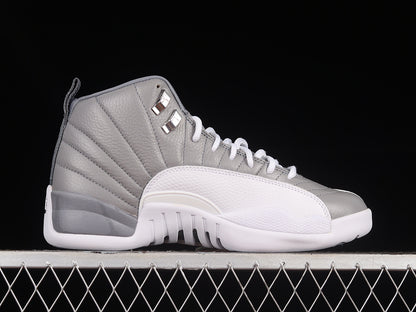 Air Jordan Retro 12 Stealth White-Cool Grey