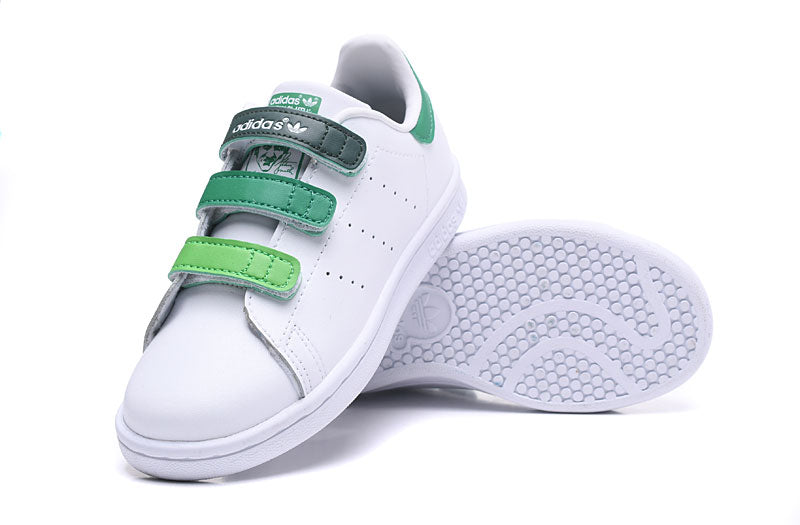 Kids Adidas Originals X Stan Smith Comfort Closure Cloud White Collegiate Green