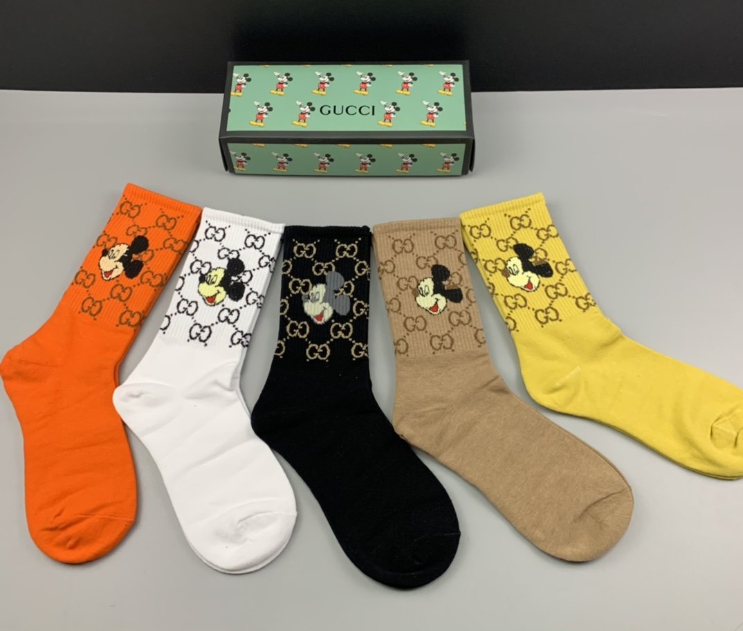 Gucci X Disney (Micky Mouse) High Socks 5 Pack