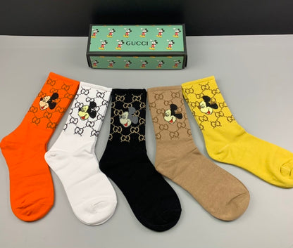 Gucci X Disney (Micky Mouse) High Socks 5 Pack