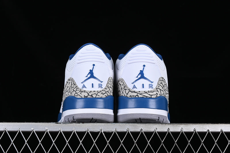 Air Jordan Retro 3 Washington Wizards White/True Blue-Cement Grey