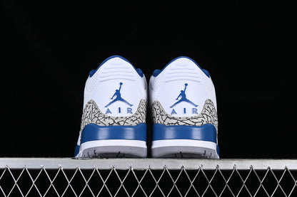 Air Jordan Retro 3 Washington Wizards White/True Blue-Cement Grey