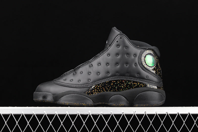 Air Jordan Retro 13 GS Glitter Black-Metallic Gold