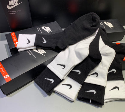 Nike High Socks 5 Pack Black-White