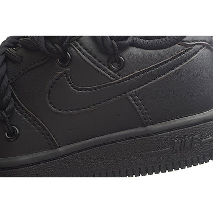 Kids Nike Air Force One Black Double Laces