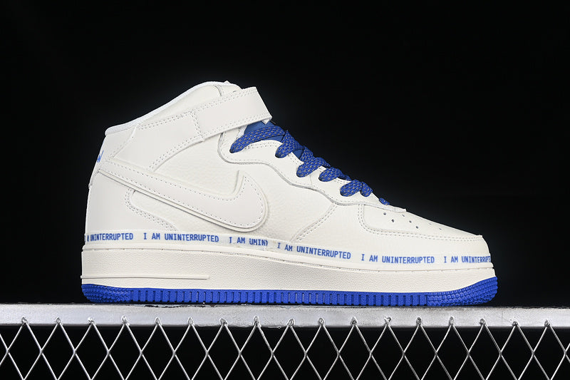 Air Force One Mid 07 X Uninterrupted White-Blue