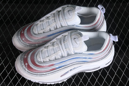 Air Max 97 White/Wolf Grey/Red-Blue