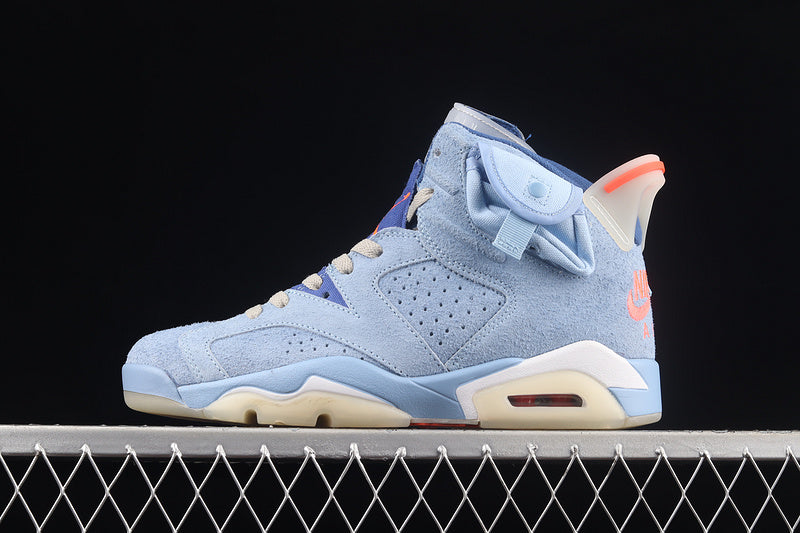 Air Jordan Retro 6 X Travis Scott Cerulean Blue