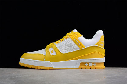 Louis Vuitton Trainer Sneakers Low Yellow-White