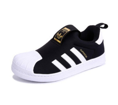 Kids Adidas Superstar Black White