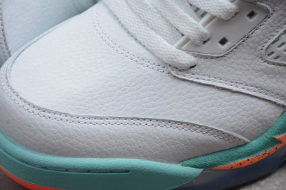 Air Jordan Retro 5 Low GS White/Light Agua