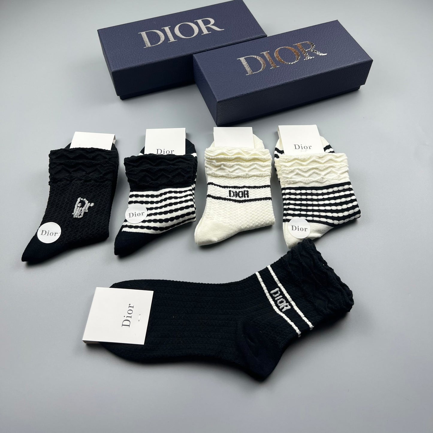 Christian Dior Mid Socks 5 Pack