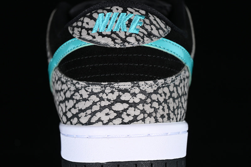 SB Dunk Low Pro Atmos Elephant Grey/Black/White-Clear Jade